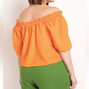ELOQUII
Alexa Flutter Sleeve Blouse Color:Orange Size:20 NWOT